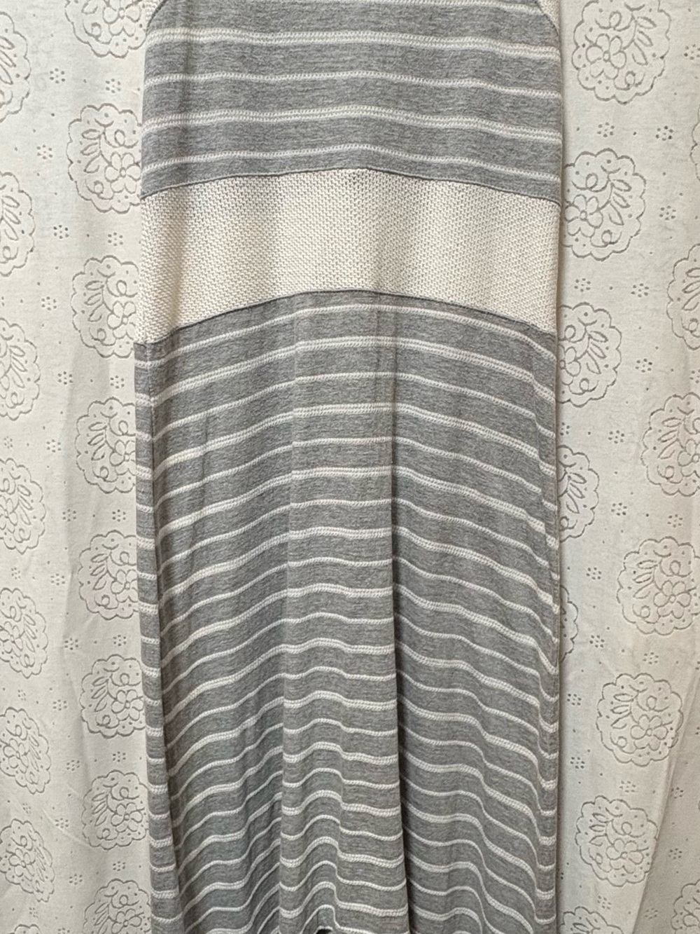 Threads 4 Thought Medium Gray Striped Racerback Maxi Dress Sustainable